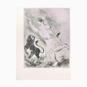 Marc Chagall, David and the Lion, Etching, 1956