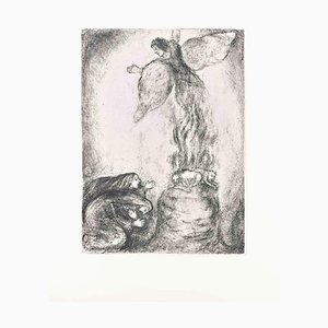 Marc Chagall, Manoah and his Wife, Offering a Sacrifice.., Etching, 1956