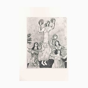 Marc Chagall, Danse de Miriam, sœur de Moïse, Eau-forte, 1956