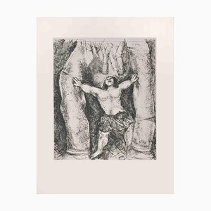 Marc Chagall, Sanson vuelca las columnas, aguafuerte, 1956