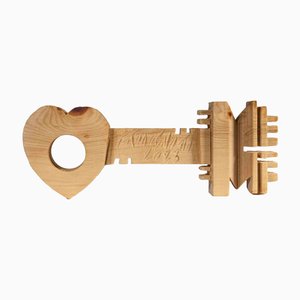 Ferdinando Codognotto, The Key to Heart, Wooden Sculpture, 2023