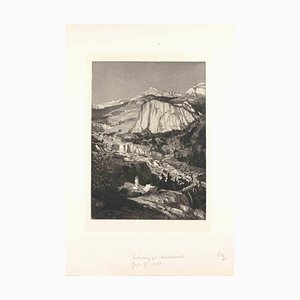 Max Klinger, Moonlit Night from Intermezzi, Etching, 1881