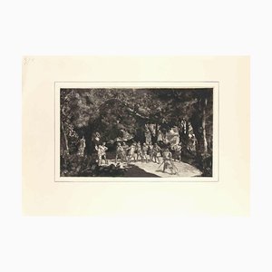 Max Klinger, Opus IV Unter den Soldaten Rad, Etching, 1881