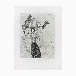 Marc Chagall, Rebecca en el pozo, aguafuerte, 1956