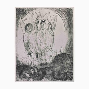 Marc Chagall, The Vision of Ezekiel, Etching, 1956