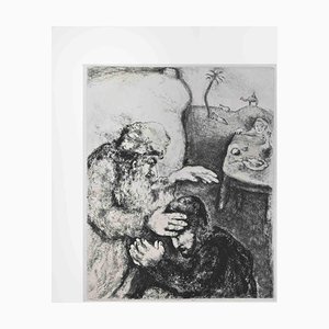 Marc Chagall, Isaac Blessing Jacob, Etching, 1956