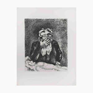 Marc Chagall, Abraham Mourning for Sarah, Etching, 1956
