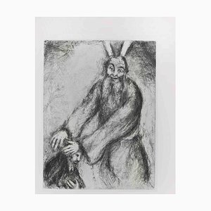 Marc Chagall, Moses' Blessing Over Joshua, Etching, 1956