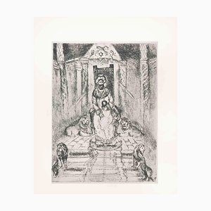 Marc Chagall, Solomon on his Throne, Etching, 1956