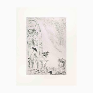 Marc Chagall, Ankunft der Königin von Saba in Jerusalem, Radierung, 1956