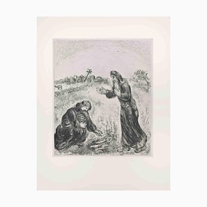 Marc Chagall, Elijah y la viuda de Sarepta, Aguafuerte, 1956