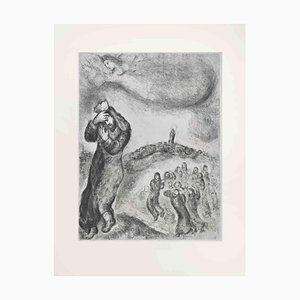 Marc Chagall, David Climbing the Hill of Olive Trees, Etching, 1956