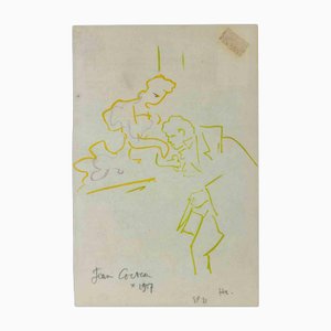 Jean Cocteau, The Kiss, Lithograph, 1957