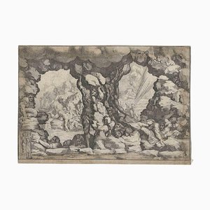 Pietro Bartoli, The Giants Struck by Debris, Etching, 1600s