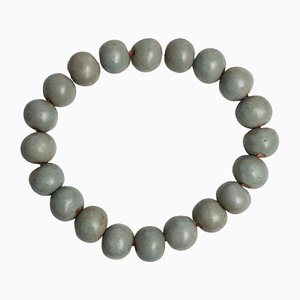 Glasierte Terrakotta-Kugeln Halskette aus Grüner Jade