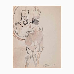 Mino Maccari, The General, Artwork on Paper, 1940s