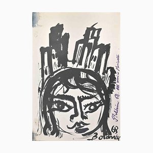 Gustavo Boldrini, El retrato, Acuarela, 1968