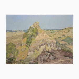 Armando Cermignani, Landscape, Oil on Wood, 1930