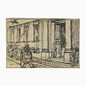 Gabriele Galantara, The Figures, Drawing, Early 20th Century