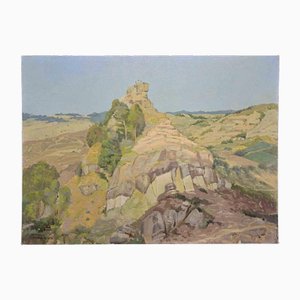 Armando Cermignani, Landscape, Oil on Wood, 1930