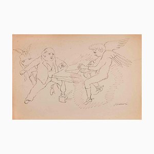 Mino Maccari, Inspiration, Dessin, Milieu du XXe siècle