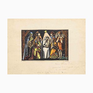 Irma Stern, The Visit of the Three Kings, Woodcut, Mid-20th Century