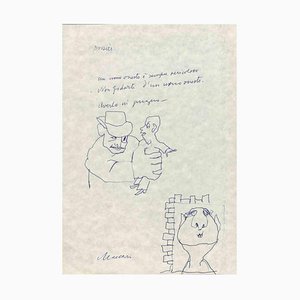 Mino Maccari, The Honest Man, Drawing, 1975