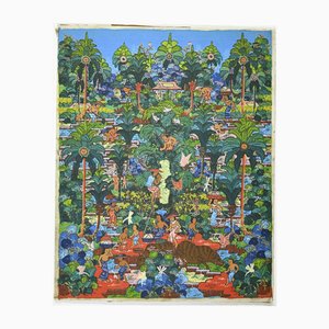 I Ketut Soki, Balinese Landscape, Tempera, 1960s