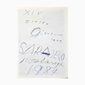 Sarajevo 1984 Winter Olympics Poster by Cy Twombly, 1984