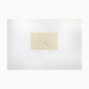 Jean-Luis Forain, Mourning, Pencil Drawing, Late 19th Century