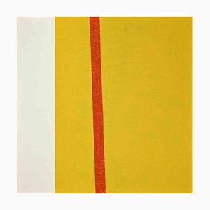 Eleni Zerva, Green Cosmos, Yellow, Lithograph, 1971