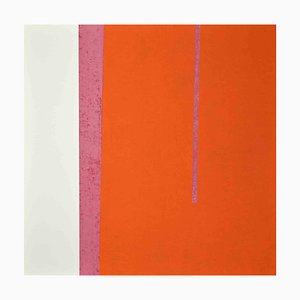 Eleni Zerva, Green Cosmos, Orange, Lithograph, 1971