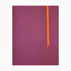 Eleni Zerva, Green Cosmos, Dark Violet, Lithograph, 1971