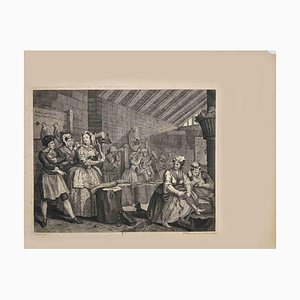 After William Hogarth, A Harlot's Progress, Etching, 1732