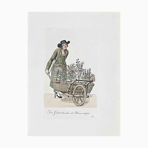 Christoph Suhr, Der Gartnerbursche Mit Blumentopfen, Acquaforte, 1808