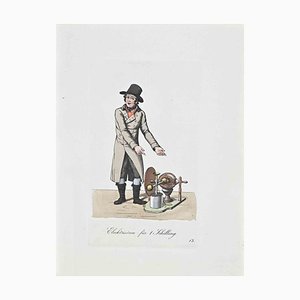 Christoph Suhr, Elecktrisiren fur 1 Schilling, Incisione, 1808