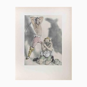 Umberto Brunelleschi, The Murder, Lithograph, 1930s