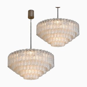 Five-Tier Doria Light Sculpture Lights, 1960, Set of 2