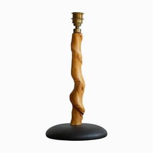 Acacia and Oak Tree Trunk Table Lamp, 1950s
