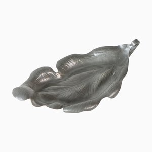 Mid-Century Leaf-Shaped Vide Poche in Pewter, 1960s