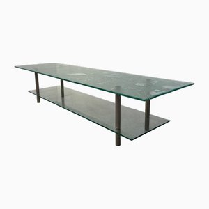 Vintage Glass TV Console