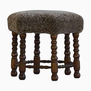 Tabouret Hexagon en Chêne, 1950s