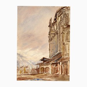 Emma Petit, Chambéry Cathedral, Savoie, France, 1857, Watercolour