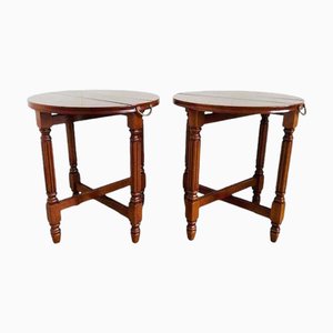 English Hanging Side Tables in Lacquered Fruitwood, 1950, Set of 2
