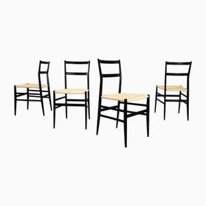 Sedie Superleggera di Gio Ponti per Cassina, 1950, set di 4