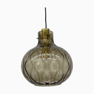 Glass Hanging Lamp from Glashütte Limburg, 1970s