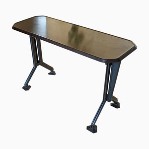 Bureau Bas ou Console en Métal Gris et Bois de Pag par BBPR pour Olivetti Synthesys, 1963