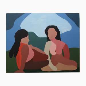 Bodasca, Women on the Grass, 2025, Acrylic on Canvas