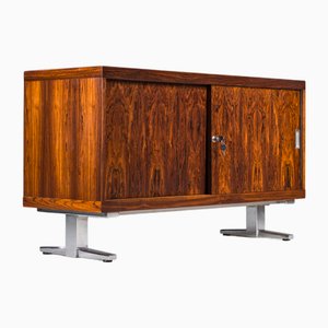 Mid-Century Wood Veneer Sideboard with Chrome Legs, 1960s