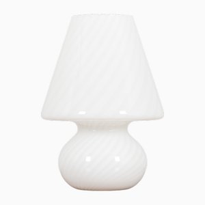 Large Swirl Murano Glass Mushroom Table Lamp by Paolo Venini for Venini, Italy, 1960s